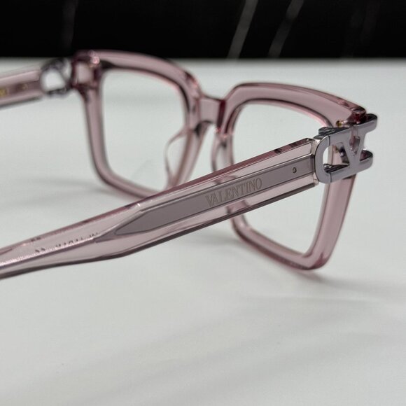 NEW VALENTINO V-SIDE VLX-131C PINK SQUARE EYEGLASSES VALENTINO - Picture 6 of 10